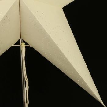 Circles Batic Creme  - Faltbarer Leuchtstern, Weihnachtsstern aus Papier mit 5 Zacken, 60 cm